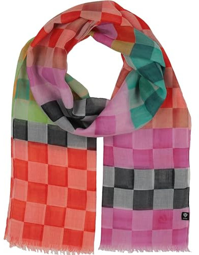 FRAAS Plaid Stola - 70 x 180 cm - leichter Schal mit Karomuster - Sustainability Edition