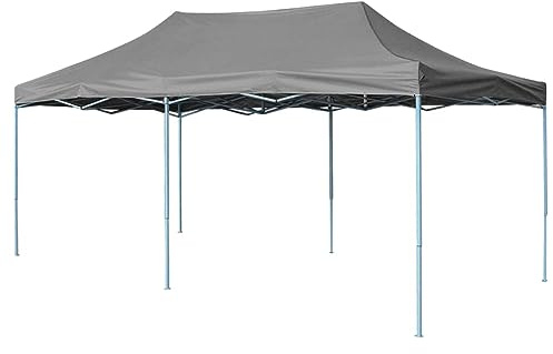 Iiaky Tente de réception Pliable 3 x 6 m Anthracite,Tente De Réception,Protection UV