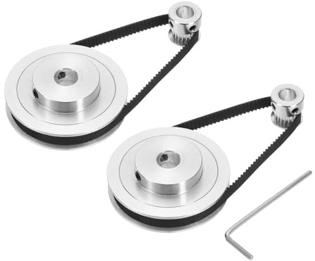 QUARKZMAN 2 Set mit 2 Stück Länge 250mm Breite 6mm Riemen 20-80T-8&10B-6 | GT-2 Synchronrad 20&80 Zähne 8&10mm Bohrung Aluminiumlegierung Zahnriemenscheibe, für 3D-Drucker CNC-Maschine