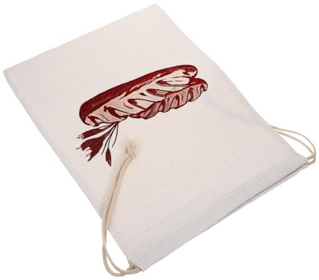 KICHOUSE Picnic Linen Bread Bag Drawstring Closure for Camping Reusable Storage for Homemade Bread Pastries and Snacks Stylish and Functional Food Packaging