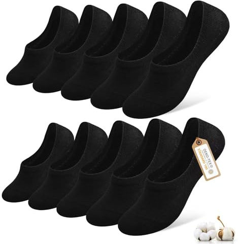 YouShow Mens Black Trainer Socks Size 9-12 Uk Summer Socks for Women No Show Socks Mens Invisible Socks 9-11 Boat Loafers Footies Shoes Casual Socks 10 Pairs