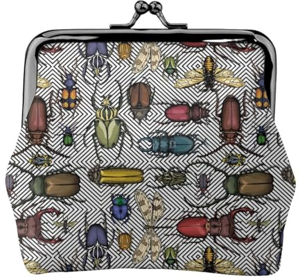 Bright Insects Porte-monnaie en cuir synthétique pour femme