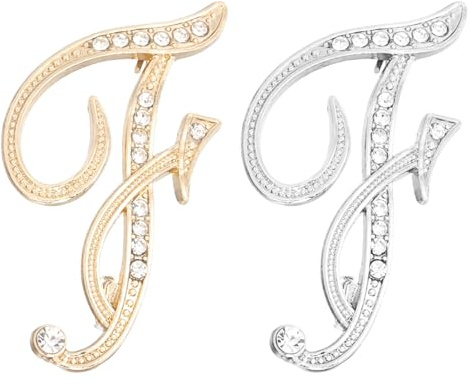PATIKIL Brief Brosche Pins, Stück Buchstaben Strass Perle Broschen Set Metall Kristall Alphabet A-Z Reversnadel für Damen Schmuck Geschenk Anzug Kleidung Hut Kleid,
