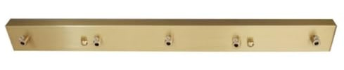 5 Loch Baldachin Lampen Gold, Lang 100cm Deckenbaldachin, Metall Lampenabdeckung, Kabelabdeckung Deckenrosette Decke Lampenschirm, Deckendose Lampenbaldachin Kit für Hängeleuchte Deckenleuchte