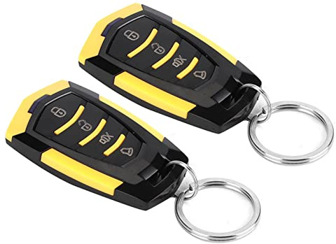 Tbest Système D'alarme de Voiture Universel, Système D'entrée sans clé, Kit de Verrouillage centralisé avec Télécommande, Indicateur LED, Réglage Automatique de L'état pour Les Types