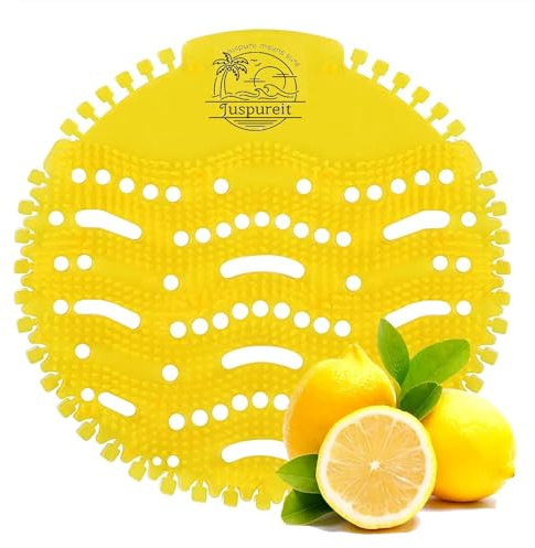 Juspure-it 40 Pack Urinal Screen Deodorizer Mats, Long Bristle Anti-Splash Anti-Clogging Urinal Mats Scented Lasting Odor Freshener Urinal Cake –Ideal for Bathrooms, Restrooms, Office