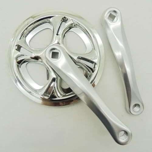 Serenophile Kurbelgarnitur, 42T, 175 mm, quadratisch, konisch, Legierung, Kettenblatt, Silber, für Rennrad, MTB, Fixie, Singlespeed, Ersatzteile