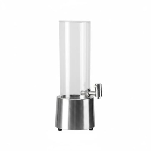 FytStycale 3 Litros Torre Cerveza Transparente Dispensador Cerveza Iluminado Multiuso Dispensador Torre para Bar, Sala Canto, Redondo Cilíndrico Inoxidable Luz Blanca, 3L
