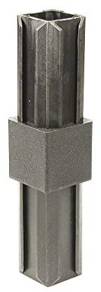 Alberts 859824 XD-Rohrverbinder | gerade | Kunststoff, schwarz | 20 x 20 x 1,5 mm | 10er Set