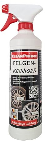 500 ml CleanPrince Rim Cleaner in The Spray: Ideal for Alu Rims Brake Ddust Steel Wheel Trim Cover Cleaning Spray Intensive Strong Car Caps Agents 500 Accessories Workshop Auto Repair