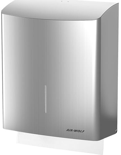 AIR-WOLF Papiertuchsp., Edelstahl gebürstet, Serie Alpha