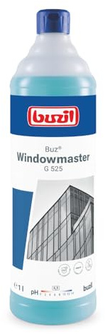 Buzil G525-0001 Buz Windowmaster Lot de 4 bouteilles de produit d'entretien pour surfaces vitrées