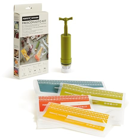 Perfetto Kitchen - 29000 - Kit per sottovuoto - 8 buste + pompetta manuale - coll. Frescovuoto