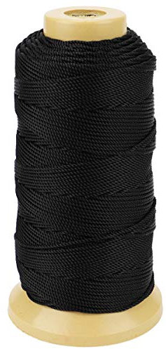 McFanBe Corde en Nylon Torsadée Corde de Ficelle pour Marquer des Projets de Bricolage de Jardinage Crafting Maçonnerie (1.5mm-328 Feet, Noir)