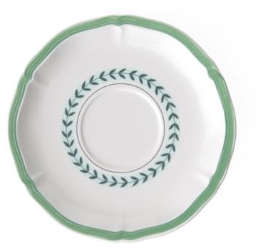 Villeroy & Boch French Garden Green Line Piattino, Porcellana Premium, Bianco/Verde, 17 cm