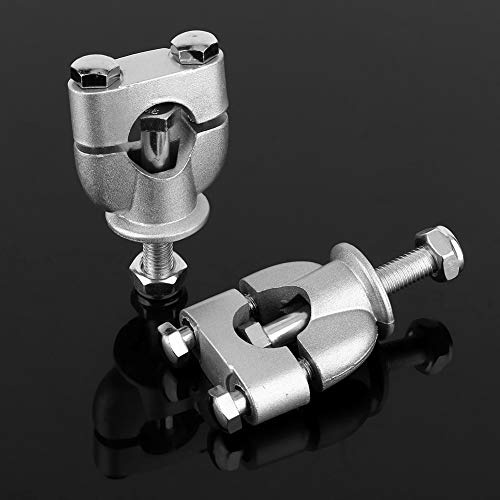 22mm Silver Handle Bar Mount Riser Clamp for ATV - Durable Metal Construction