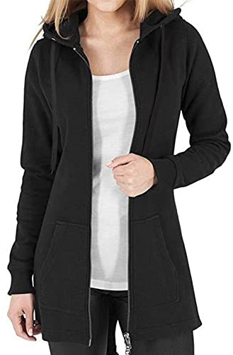 CMTOP Donna Felpe con Cappuccio Manica Lunga Cappotto Giacca Felpa con Sweatshirt Hoodies con Tasche Tinta Unita Felpa Cardigan Felpe con Zip Autunno Invernali Felpe
