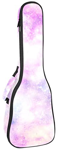 Ukulele väska galax rosa ukulele fodral för Sopran Tenor konsert 23 tum 10 mm tjock mjuk vadderad justerbar rem spelväska
