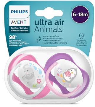 Philips Avent SCF080/08 Ultra Air Schnuller (6-18 Monate) Mädchen