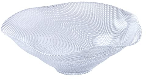 Anton Studio Designs - Large Decorative Glass Bowl - 35 x 35 x 1.25cm - Vortex Deep Bowl