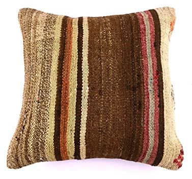 kelim kissen 40x40 cm handgefertigt kelim kissenbezug orientalische kissen kopfkissen viereckig dekorative bohemian kissenhülle dekokissen sofakissen zierkissen code 4533