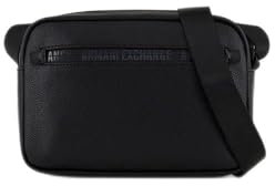 Armani Exchange Men's Front Logo Pocket, Adjustable Strap Crossbody, Nero-Black