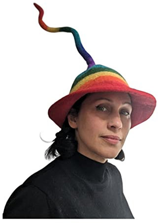 Terrapin Trading Nepalesischer Filzhut | Regenbogen | Einheitsgröße | Festival Verkleidung