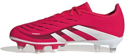 adidas Unisex - Bambini Predator League Soft Ground Football Boots Kids, Lucid Red/Cloud White/Core Black, 33 EU