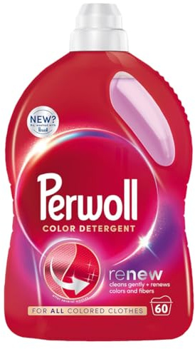 Perwoll Renew Color & Fiber Flüssigwaschmittel (Color, 3,0 Liter) 60 Waschladung? Nein, gewaschen mit Perwoll