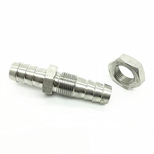 Schlauchverbinder, 1 Stück 4 mm 6 mm 8 mm 10 mm 12 mm 14 mm 16 mm 19 mm Schlauchanschluss-Schottverschraubung, Adapter für Rohrverschraubungen mit Widerhaken/6 mm