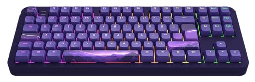 Dark Project ALU87B Celestial Mechanische Gaming-Tastatur | ISO Multi | Hot-Swap | G3MS Voidstone gefettete Schalter | Gefettete Stabilisatoren | Flex Gasket Mount | Aluminium | TKL 80% | RGB