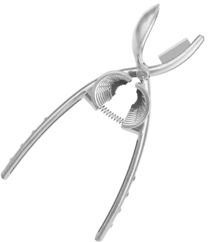 Schiaccianoci per Tutte le Noci, Utensile per Taglia Castagne Aggiornamento Resistente Sbucciatore Castagne Multiuso Sgusciatore per Schiaccianoci per Noce Pecan Castagne Clip Aperta(Argento)