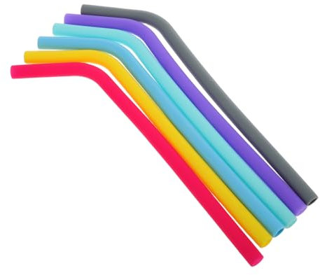 PRETYZOOM 6 Piezas de silicona pasadores de bolsa de almacenamiento micro resortes comederos de puerta de nido cable USB pajitas de vacío pajitas reutilizables plegables gel de sílice