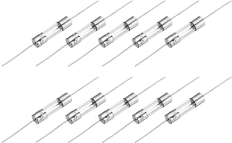 QUARKZMAN 15A Glassicherung 5x20mm, 10 Stück Schnellschlag Auslösecharakteristik 250V Sicherung für Leiterplatten Elektronische Geräte Haushaltsgeräte