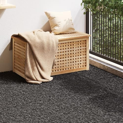 Homgoday césped Artificial Negro 1x8 m 40 mm