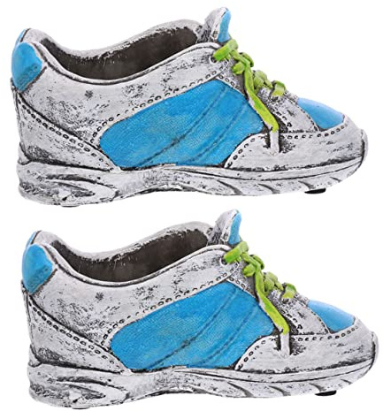 TOYANDONA 2pcs Creative Shoe Shaped Flower Pots for Outdoor Succulents Durable Potted Planters Lovely Decor Blue