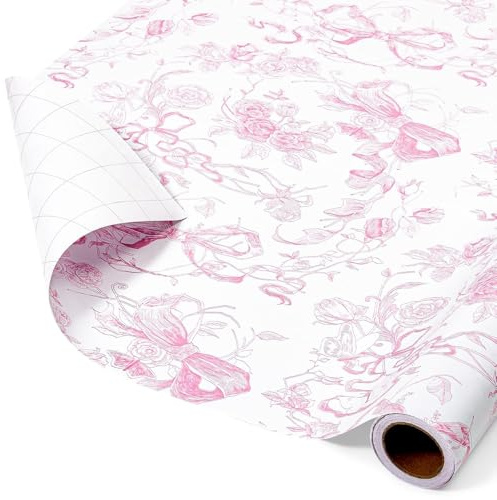 WERNNSAI 1 Rolle Schmetterling Geschenkpapier 10m x 43cm Wendbar | Schmetterlinge Geburtstagsparty, Geschenkverpackung für Mädchen Kinder Lila