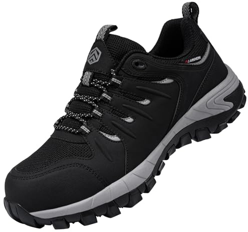 LARNMERN PRO Antinfortunistiche Uomo S1 SRC Antiscivolo Leggere Traspirante Scarpa da Lavoro con Punta in Acciaio Scarpe Sicurezza Comode 39-49EU