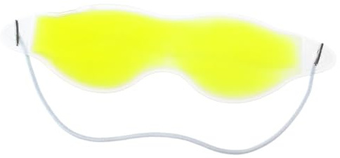 Gel Augenmaske zum Kühlen und Wärmen aus Pvc und Gel, Gelb | Therapeutische Augenmaske für Erholung, für Besseren Schlaf, Handlich und Jederzeit Nutzbar