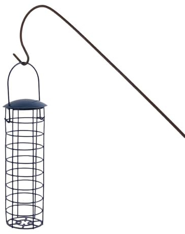 Alimentador para pájaros – Soporte para bolas de grasa para colgar | Distribuidor de alimentos al aire libre para pájaros silvestres, jardín, balcón y patio, balcón y alimentación