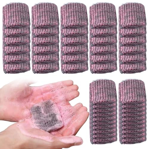 Steel Wool Soap Pads 50PCS Pre-Soaped Steel Wool Scrubber Non Scratch Metal Scouring Pads for Effectively Cleaning Pots Pans Ovens