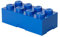 LEGO Lunch Box with 8 Knobs – Food-Grade, Dishwasher Safe, Versatile Storage Container, Pencil Case, Snack Box, 950ml, for Kids & Adults Blue