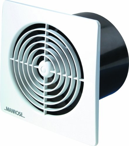 Manrose 100mm Low Profile Standard Flush Extractor Fan, 140mm x 140mm x 140mm, Chrome, 15W, 23 CFM, 41dB, For Buildings, Rooms