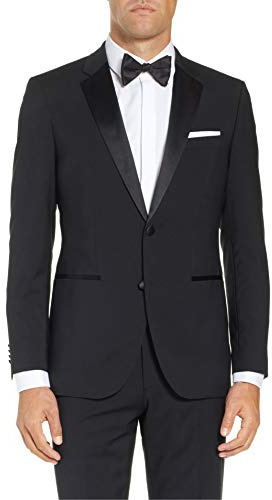 Adam Baker Men's BL401 Slim Fit Tuxedo Suit - Black - 42R