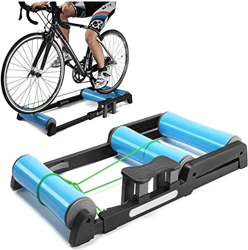 Pieghevole Bike Trainer - bici pieghevole bici Rulli addestramento della bicicletta Staffa Trainer MTB di ciclismo su strada Roller stazione cyclette Resistenza Macchina per allenamento fitness,A