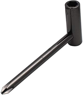 Gitarre Halsspannstab Schraubenschlüssel Hals Einstellschlüssel für Gitarre (Gold) 8Ã—3CM Schwarz | L-förmiger Einstellhebel, Leichtes Handling Beim Nachstellen, Passend für Gitarrenhals und Reparatur
