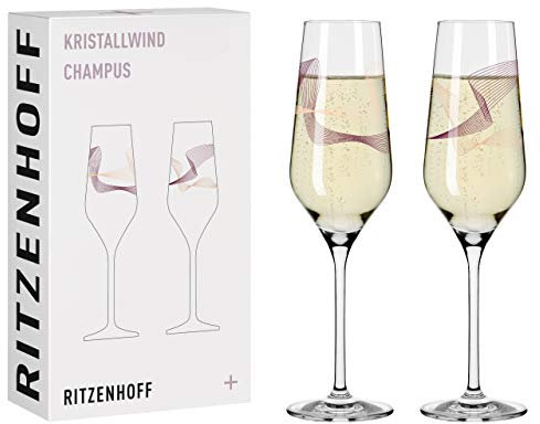 RITZENHOFF Kristallwind #1 Bicchiere da Champagne, 250 milliliters, Glass, Pesca, Lavanda