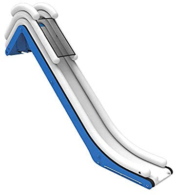 Giant floating inflatable yacht water slide for Boat Dock Slide_6mLx1.5mWx4.3mH_Grey
