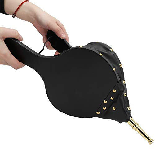 Fuelle Manual Para Chimenea, Boquilla De Soplador De Aire De Madera Grande De 16 x 7 Con Cuerda De Acebo Para Camping Al Aire Libre, Barbacoa, Picnic(Tubo de oro)