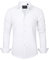 J.VER Men's White Formal Dress Shirt Long Sleeve Regular Fit Solid Business Casual Shirt Button Down Wedding Work Stretch Non Iron M